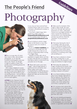 Photograpy Guidelines