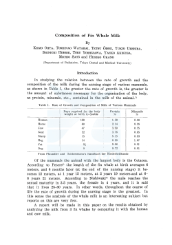 Composition of Fin Whale Milk