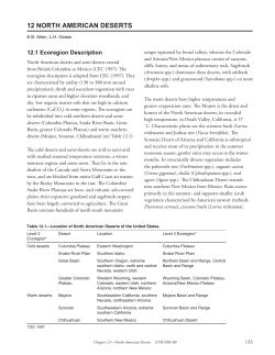 Chapter 12, North American deserts