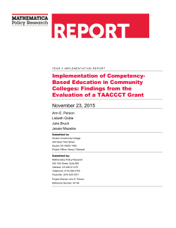 Implementation of Competency-Based Education in Community