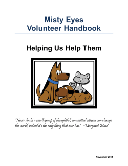 Misty Eyes Volunteer Handbook