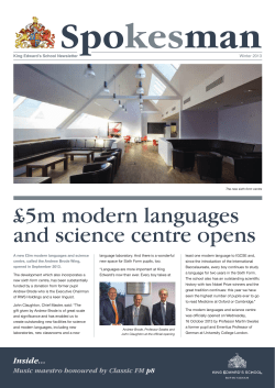 Spokesman - Dec 2013 - King Edward`s School, Birmingham