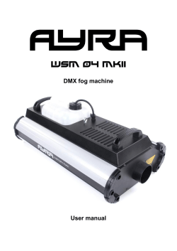 DMX fog machine User manual - Bax-shop