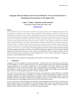 Language, Ethnical Identity and Consumer Behavior: A Cross