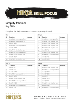 Simplifying - SPTA Maths
