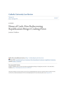 How Rediscovering Republicanism Brings it Crashing Down