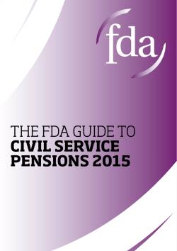 THE FDA GUIDE TO CIVIL SERVICE PENSIONS 2015