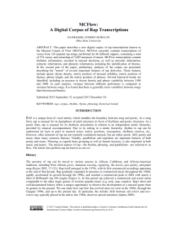MCFlow: A Digital Corpus of Rap Transcriptions