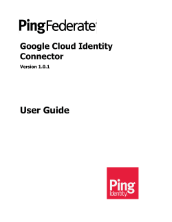 PingFederate Google Cloud Identity Connector