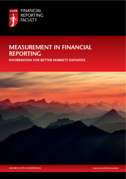 measurement in financial reporting