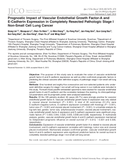 Prognostic Impact of Vascular Endothelial Growth Factor