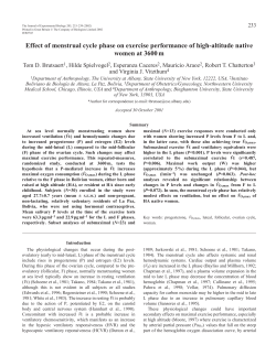 Exercise at altitude and the menstrual cycle