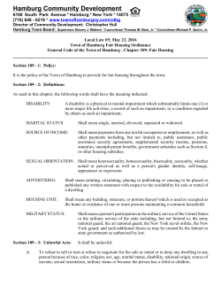 Hamburg Fair Housing Law