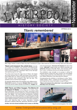 Newsletter No. 33 - Liverpool History Society