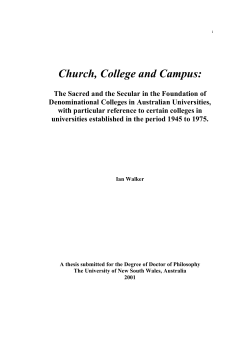 Church, College and Campus - University Colleges Australia