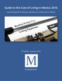 Guide to the Cost of Living in Mexico 2016 - PREVIEW