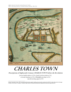 Descriptions of Eighteenth-Century Charles Town by John