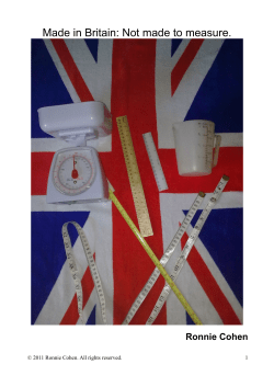 Made in Britain: Not made to measure.