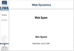 Chapter 8: Web Spam