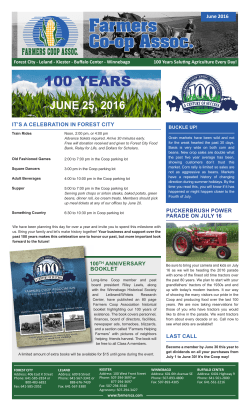 June Newsletter-2016 - Farmers Coop Association