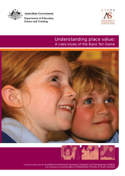 Understanding Place Value - Teaching for Effective Learning @ NPS