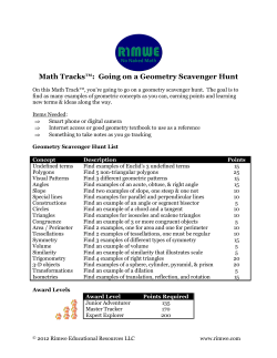 Math Tracks-Geometry Scavenger Hunt
