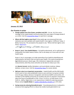 Capital Health this Week – Jan