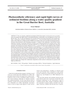 Photosynthetic efficiency and rapid light curves of sediment