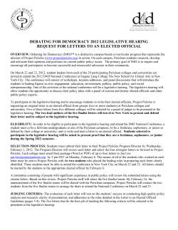 debating for democracy 2012 legislative hearing