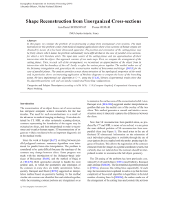 Shape Reconstruction from Unorganized Cross