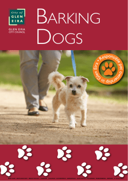 barking dogs - Glen Eira Council