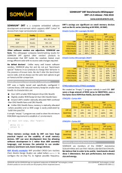 SOMNIUM&reg; DRT Benchmarks Whitepaper