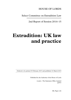 Extradition: UK Law and Practice