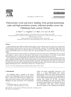 Paleoseismic event and active faulting: from ground penetrating