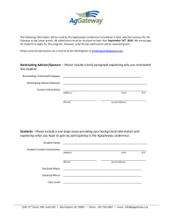 Nominating Advisor/Sponsor &ndash; Please include a brief paragraph