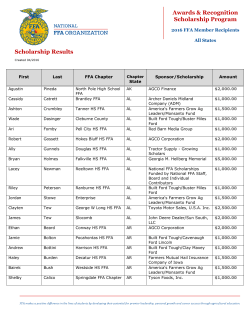Complete List: FFA Member Recipients (All States)