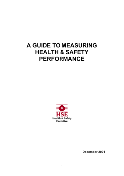 Guide to measuring health and safety performance
