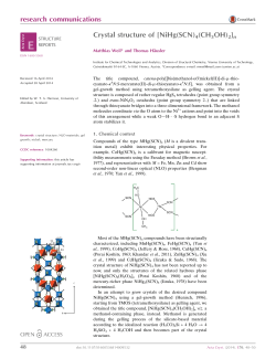 Crystal structure of [NiHg (SCN) 4 (CH3OH) 2] n