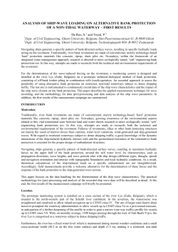 analysis of ship-wave loading on alternative bank protection of