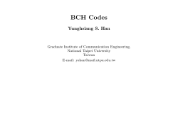 Introduction to BCH Codes