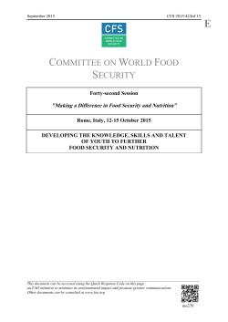 Developing the Knowledge, Skills and Talent of Youth to Further