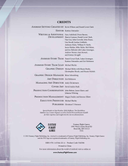 credits - Fantasy Flight Games