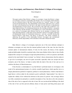 Law, Sovereignty, and Democracy