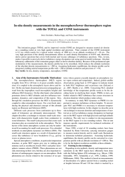 In-situ density measurements in the mesosphere/lower