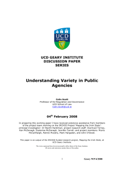 Understanding Variety in Public Agencies