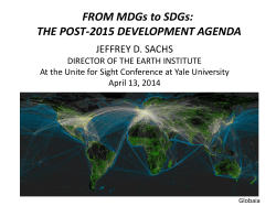 "From MDGs to SDGs: the Post-2015 Development