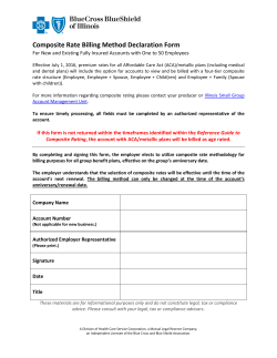 Composite Rate Billing Method Declaration Form (1-50)