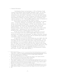 5. Historical Document Paul Hamilton Hayne was born January 1