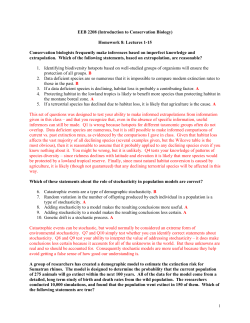 EEB 2208 (Introduction to Conservation Biology) Homework 8