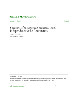 Seedtime of an American Judiciary: From Independence to the